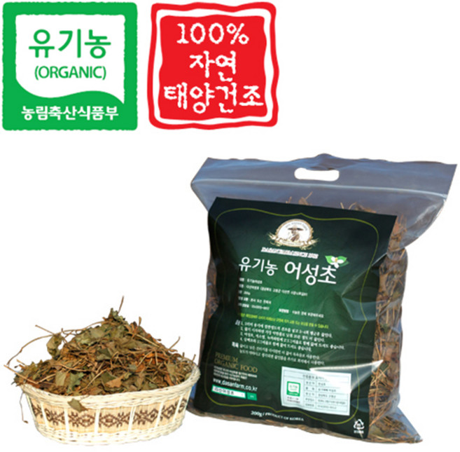 장현식품 유기농 생어성초 뿌리 어성초건초, 1박스, 어성초건초200g
