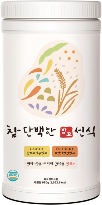 단백질쉐이크 식사대용 발효 참 단백한 발효 선식, 1개, 680g