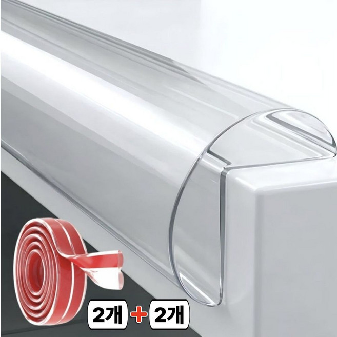 디어쿼츠 투명 일자 모서리 코너 보호대, clear, 4개