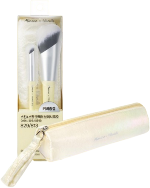 필리밀리 스킨 스팟코렉터브러시듀오 829 813(+브러시파우치), 1개, 스킨/스팟코렉터브러시듀오 829/813