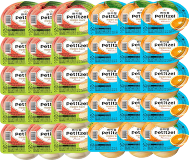 [푸드원스토어] 쁘띠첼 과일제리 2가지맛 30개, 90g