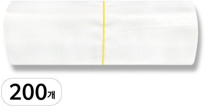 손애착 대용량 투명 지퍼백, 1개, 200개입, 중(M)