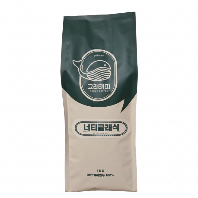 고래커피 너티클래식 1KG 원두도매납품, 1개, 홀빈(분쇄안함)