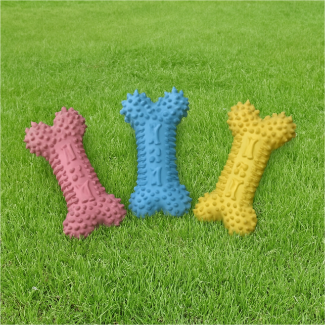 입질츄 노즈워크 치석케어 이갈이 뼈다귀, 1개, 핑크