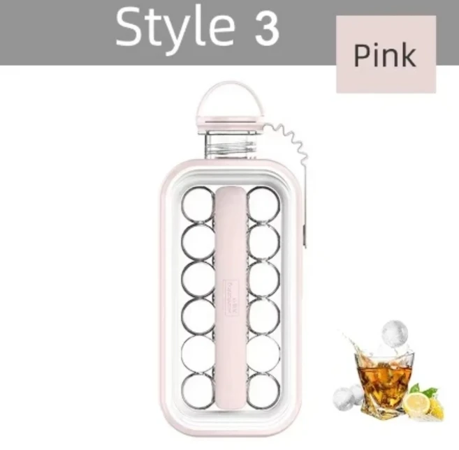 # 접이식 아이스하키 컵 및 아이스 큐브 몰드 콤보 가정용 필수품 접이식 아이스 퍽 메이커 (일상용), 10 pink