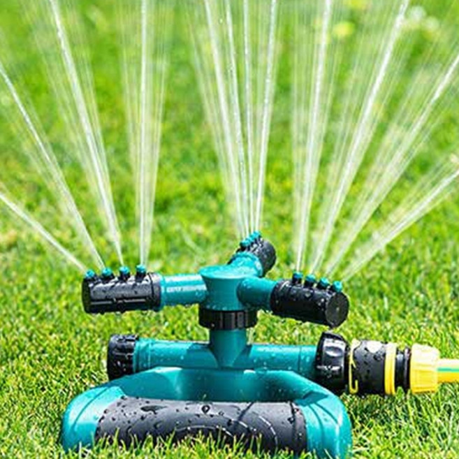 360도 회전 스프링 쿨러 정원 텃밭 물주기 농사 간이, 1개, 원형 그린