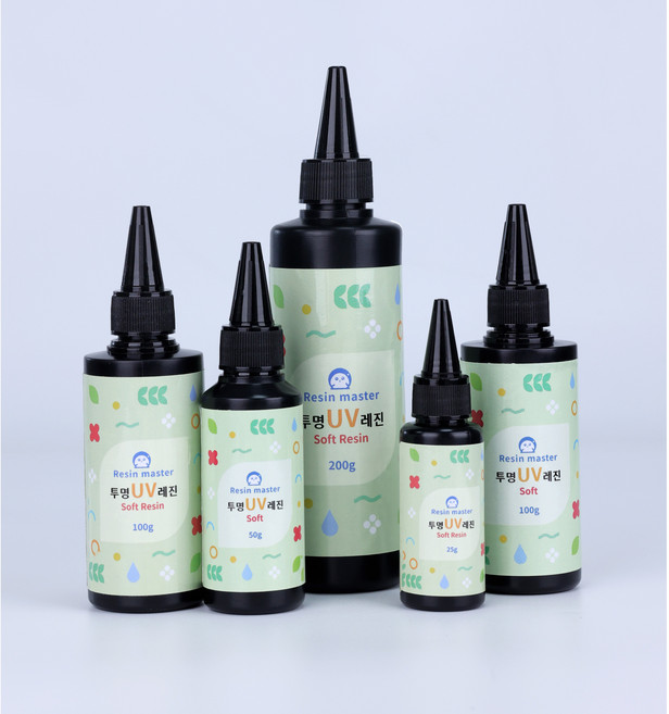 레진마스터 말랑말랑 유브이 UV레진 (소프트 타입), 200g, 1개