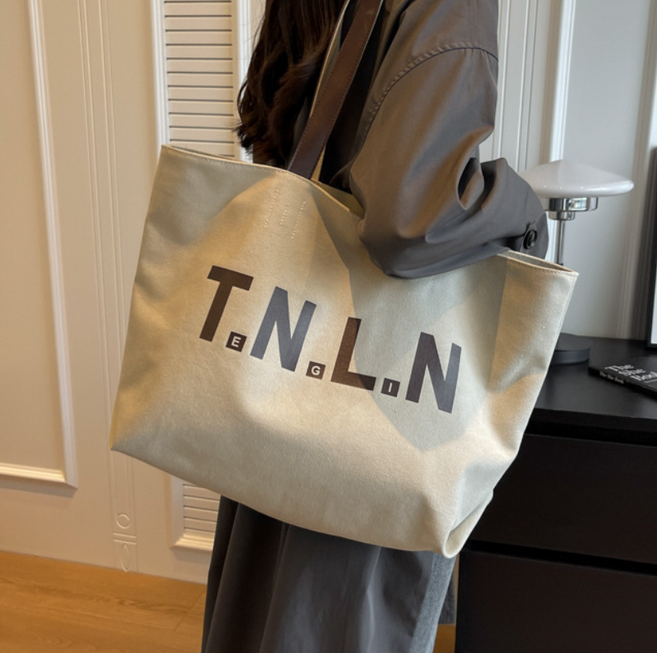 MULAIDI 대형 캔버스 에코백 데일리 숄더백 토트백 보부상가방