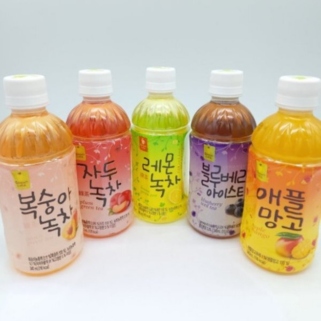 웰그린 블루베리아이스티 녹차음료, 20개, 340ml