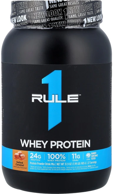 Rule One Proteins 룰원프로틴 웨이 프로틴 솔티드 카라멜 1.99lb 파우더 단백질보충제 - 쿠팡