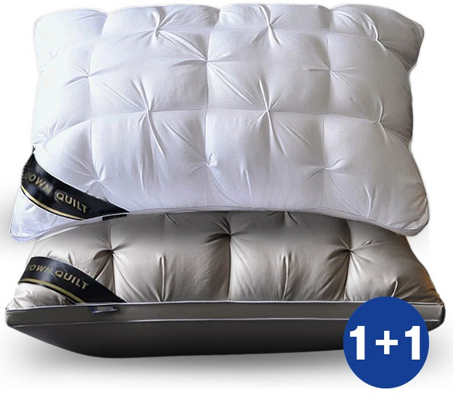 프리미엄 5성급 힐튼 신라 호텔베개 1000g, 2개, 그레이