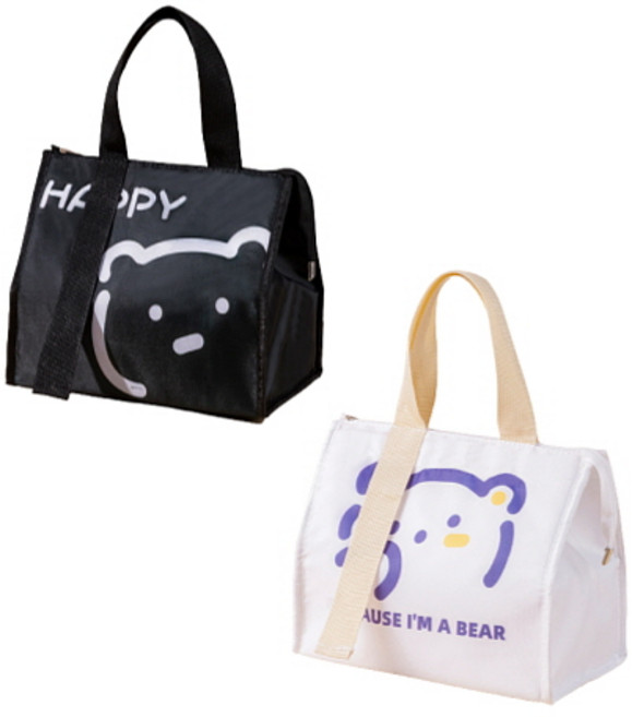 1+1 보냉가방 보온 도시락 가방 미니 보냉백 4color, 블랙, 화이트