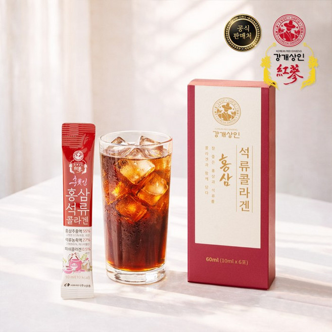 강개상인 홍삼 석류콜라겐(10ml x 6포) 6년근 홍삼추출액 히알루론산, 10ml