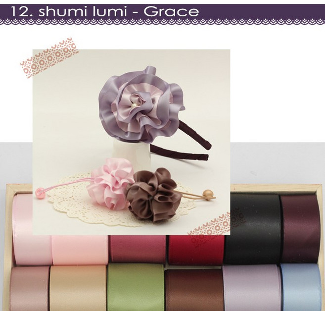 [바닐라리본] 초보자리본공예세트/리본재료/글루건/도구세트/설명서제공, 12. Shumilumi-Grace