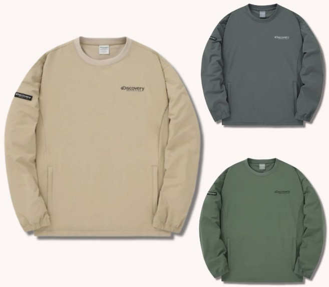 백화점정품 디스커버리 남성 맨투맨 에센셜 트레이닝 긴팔티셔츠 긴소매 로고 간절기