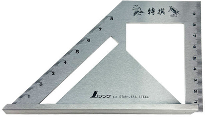 신와 연기자 지형스퀘어 S-62081 연귀자 직각자 각도자, 1개