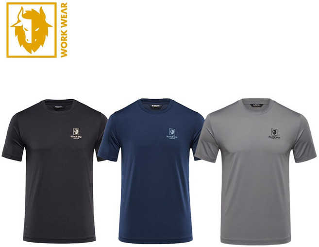 블랙야크 티셔츠 S-라운드티셔츠 반팔, 블랙, 105