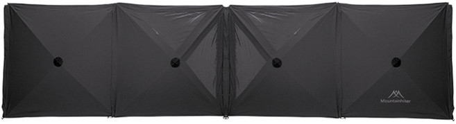 마운틴하이커 윈드스크린 신형 4단 원터치 타프 스크린 캠핑 오토 바람막이, 다크그레이 SZK764-1