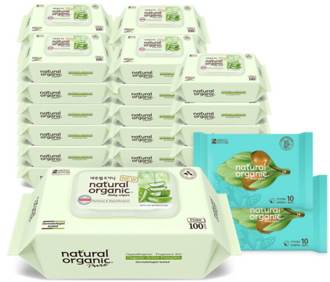 [네츄럴오가닉] (C)★단독구성 초특가★ 퓨어 플레인 캡형100매[30팩]+프리미엄 휴대용 손입 티슈10매[2팩], 1개, 상세 설명 참조, 상세 설명 참조