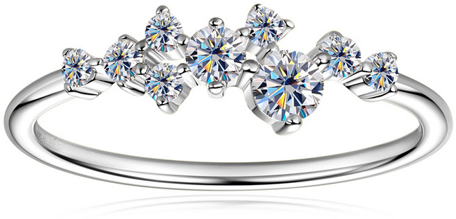 모이사나이트 반지 925 순은 이터니티 밴드 반지 패션 정교함 데일리 심플 주얼리 여성 기념일 선물 GRA보증서