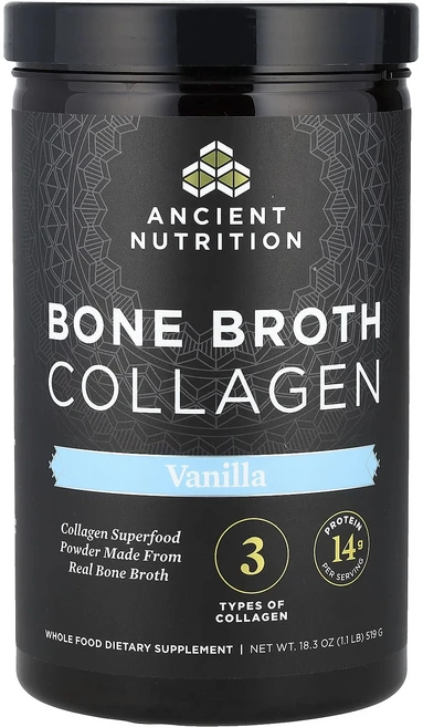 몸관리하세요 겨울입니다 Ancient Nutrition 뼈 육수 콜라겐 바닐라 맛 519g(1.1lb) 특별관리진행, AncientNutrition뼈육수콜라겐바닐라맛519g, 519g, 1 - 쿠팡