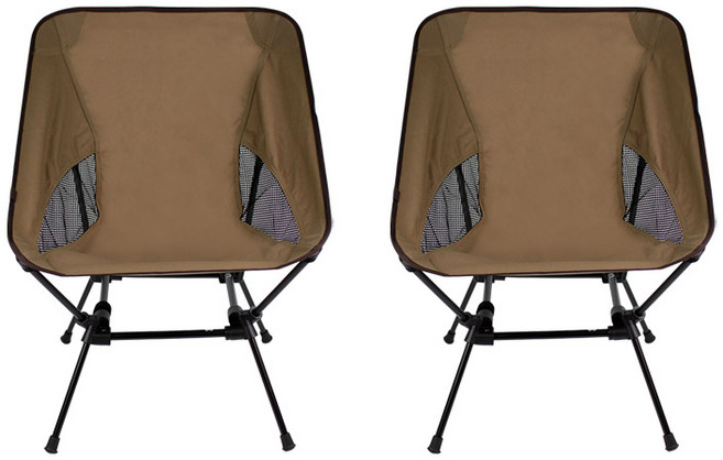 KOOLMAN(쿨맨) 스퀘어 경량 캠핑의자 1+1, 스퀘어체어 - 라이트브라운, 2개