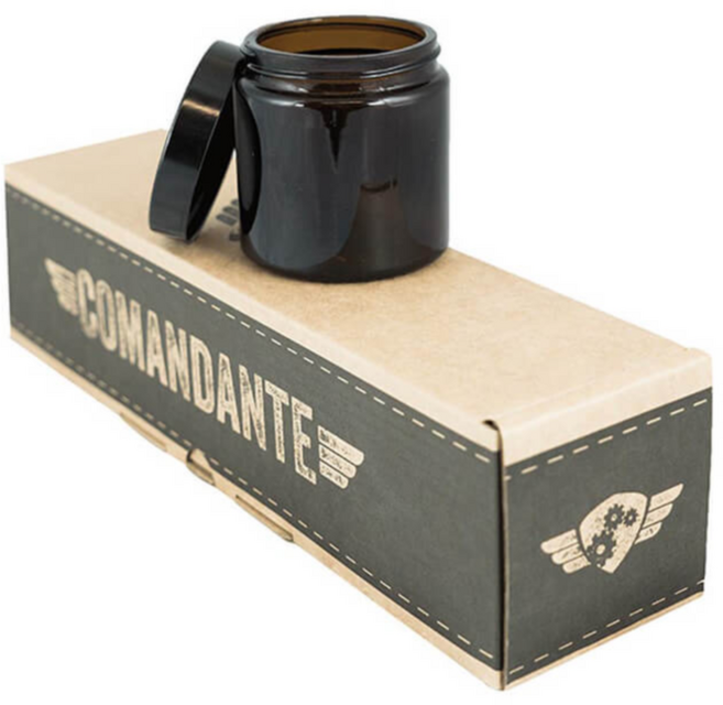 코만단테 C40 수동 그라인더 원두 유리용기 브라운 4개