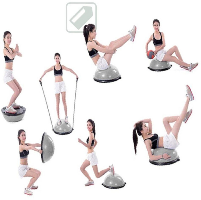 분필스 짐볼의자 밸런스볼 실버