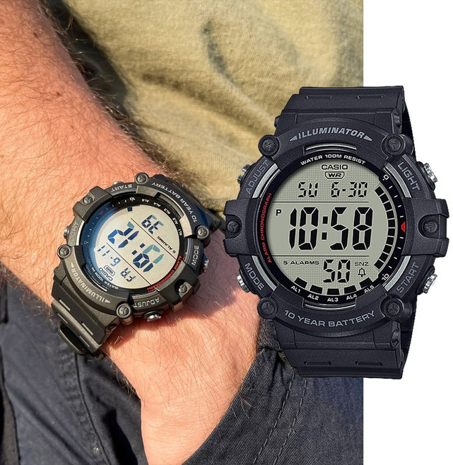 백화점AS 카시오 군인시계 AE-1500 군대 훈련소 방수 아웃도어 캠핑 전자시계 디지털 스포츠