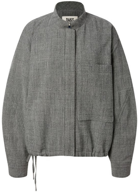 닥스 [울] 블랙 체크 집업 보머 자켓 YMDLJA4C701BK