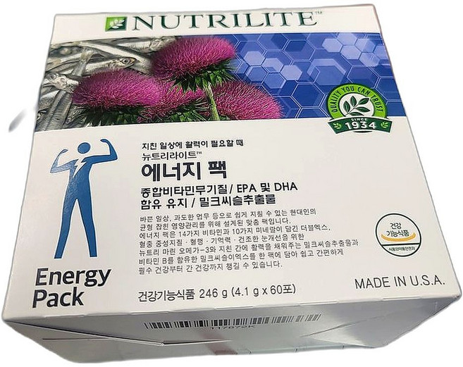 피로 회복 에너지 증진 면역력 강화 멀티비타민 영양 보충제 60포 1개, 60정