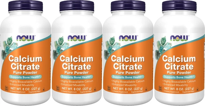 나우 칼슘 시트레이트 퓨어 파우더 227 g 4통, 4개, 227g - 쿠팡