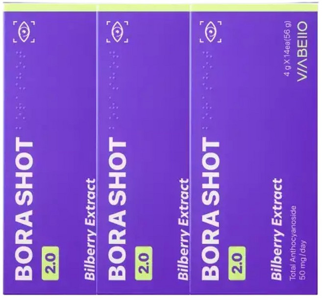 비아벨로 보라샷 2.0 빌베리 루테인 눈건강 건강기능식품 3박스 14회분, 4g
