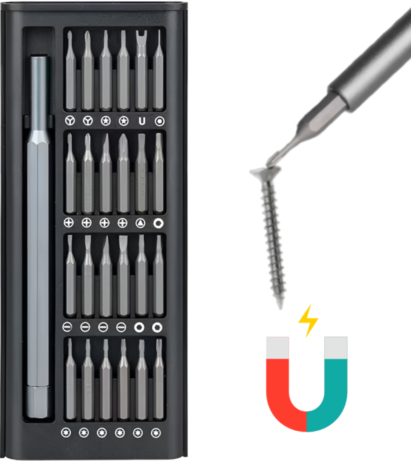 바라츠 자석 정밀 드라이버 안경 시계 수리 가정용 미니 드라이버 세트, 1개