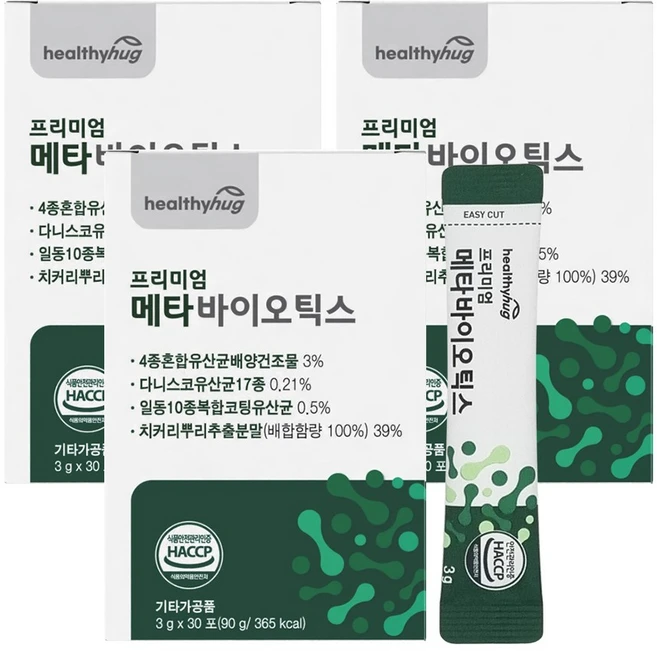 헬씨허그 프리미엄 메타바이오틱스, 90g, 3개 - 쿠팡