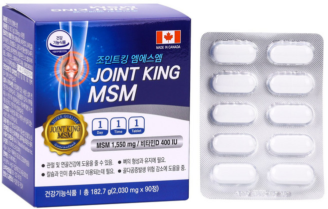 조인트킹 MSM 보스웰리아 초록입홍합 건강기능식품, 1개, 90정