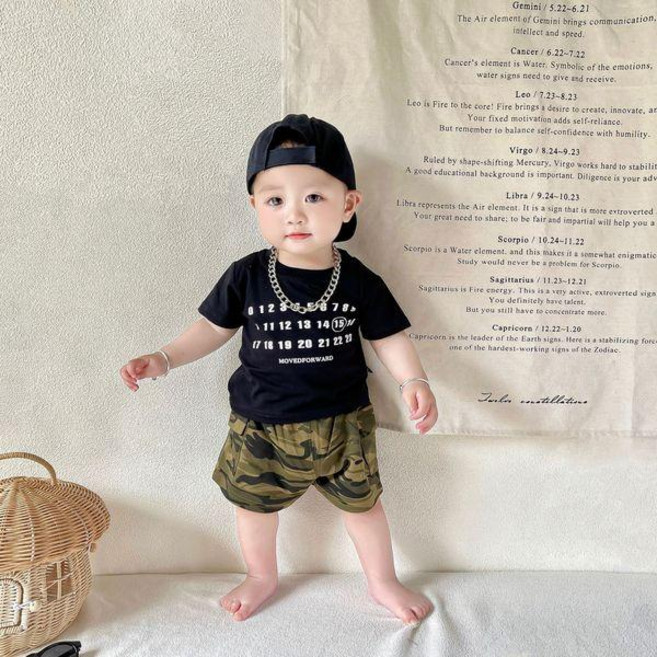 군복 반바지 밀리터리 군인 남아 외출복 여름 아동 옷 유아 선물 아기 백일 돌 영아