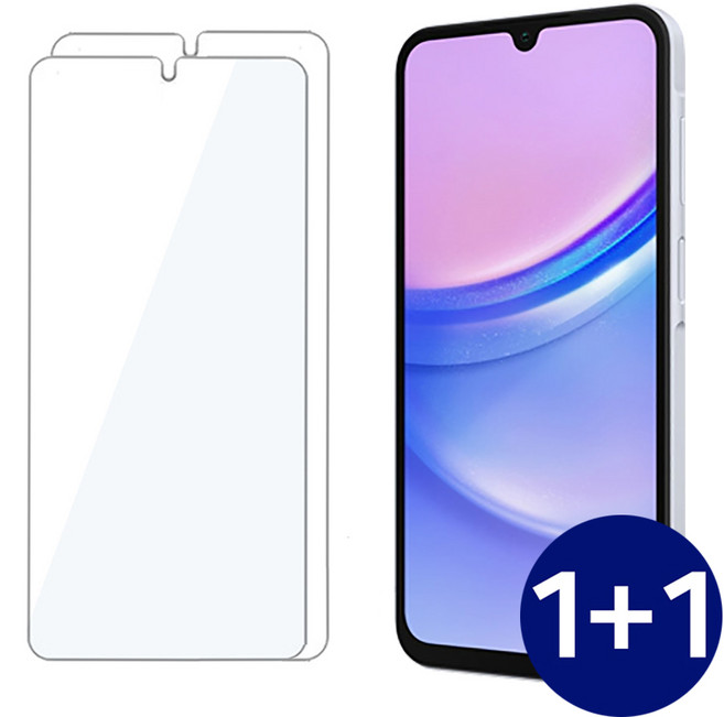 갤럭시A15 필름 1+1 강화유리 액정보호 버디3 호환용, 1개