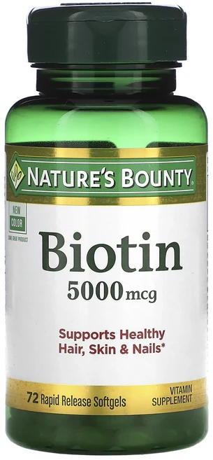 새해 첫좋은선물 Nature's Bounty 비오틴 5000mcg 속방형 소프트젤 72정 제대로 할인합니다, NaturesBounty비오틴5000mcg속방형소프트젤, 1개 - 쿠팡