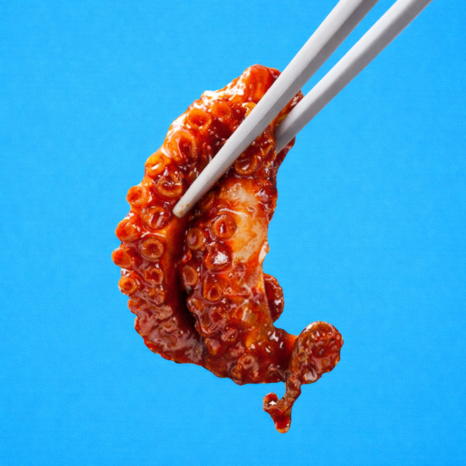 [팔톤상회] 원스킨 왕쭈꾸미로 만든 매운 쭈꾸미볶음(신라면보다 매워요), 1개, 500g