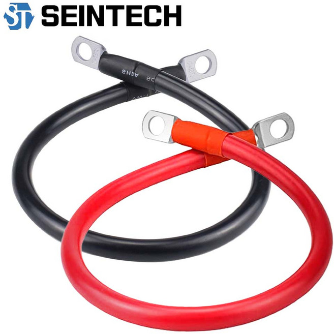 전원 케이블 2 4 6 8 AWG 인버터 실리콘 전선 마이너스 플러스 보조 연결선, 8AWG(검정), 60cm, 좌 8mm / 우 8mm