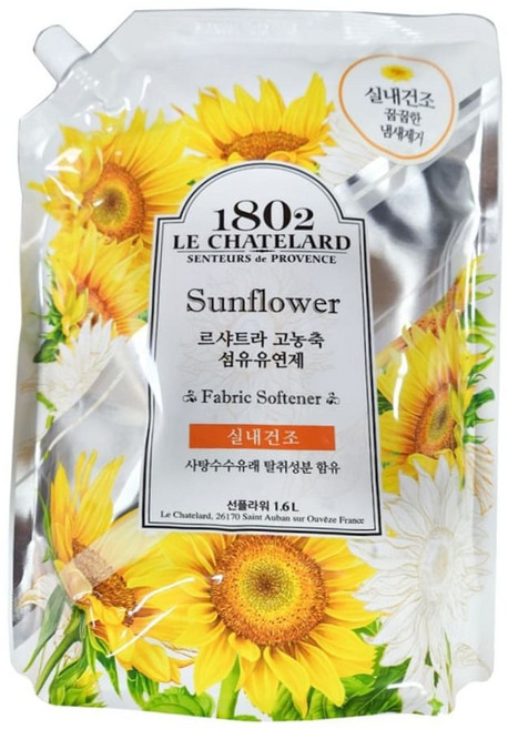 르샤트라 실내건조 섬유유연제 선플라워 1.6L 리필+88ea new*9699vY, 1