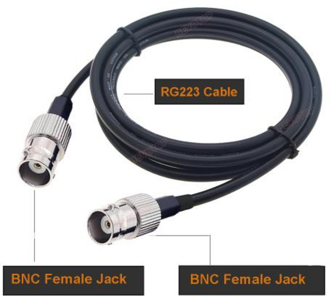 고품질 저손실 RG223 케이블 BNC - BNC 남성여성 RG-223 이중 차폐 50 Ohm RF 동축 연장 케이블 점퍼, 09 BNC F to BNC F_02 30CM