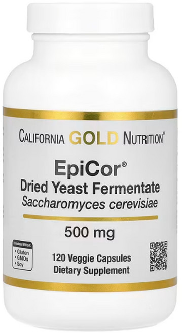 캘리포니아골드뉴트리션 에피코르 사카로미세스 세레비시아 500mg 30베지캡슐, 120정, 1개
