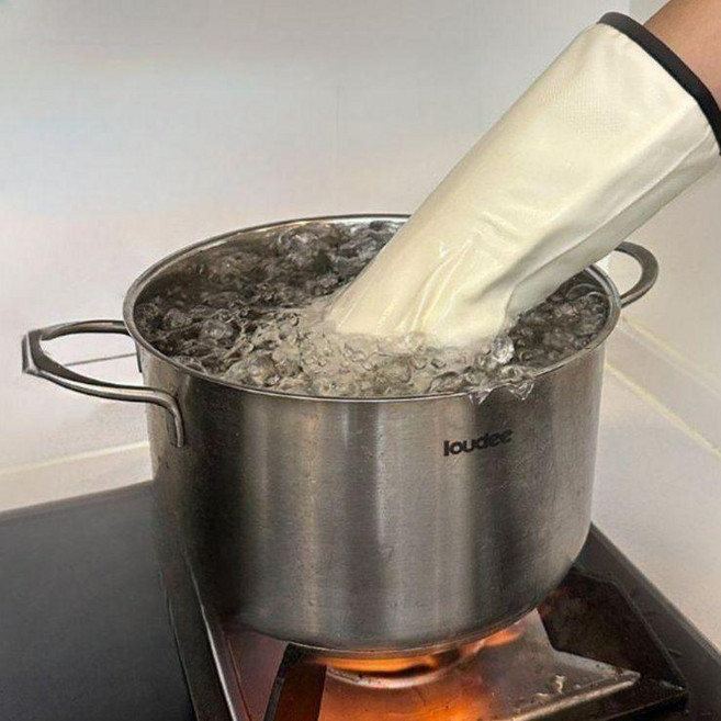 Mexholin끓는물 장갑 고온 내열 냄비 뜨거운물 니트릴 단열 화상 방지 방열 고무Mexholin, 고무 250도 1쌍 60cm (PVC), 1개, 고무 250도 1쌍 60cm (PVC)