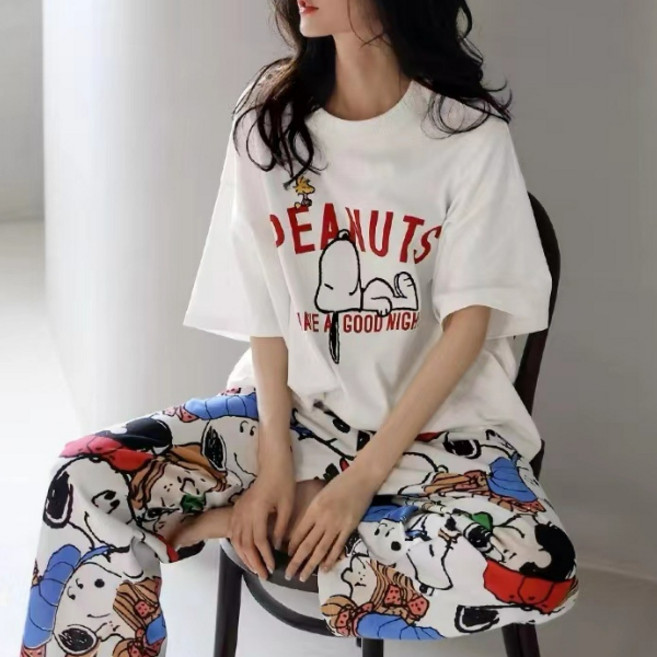 여성잠옷세트 스누피 반팔 홈웨엇세트 K5000