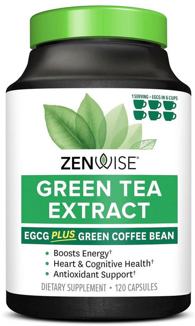 젠와이즈헬스 그린 티 추출물 725mg 베지테리안 캡슐, 1개, 120정