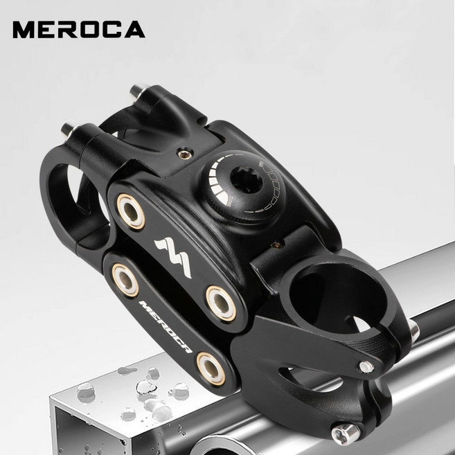 MEROCA MTB 산악/도로 자전거 서스펜션 스템 90/50MM 오프로드 투어링 사이클링 Gravne 충격 흡수 라이저, 01 Black 90mm, 1개