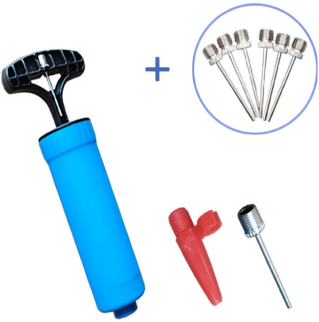 휴대용 에어펌프 바늘 6개 추가증정 축구공 농구공, 1개