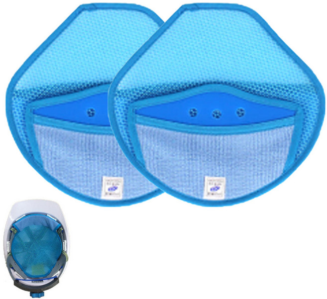 고토핸즈 안전모내피 통풍 양면메쉬형 땀받이 국내생산, 2개, 고토핸즈 청색